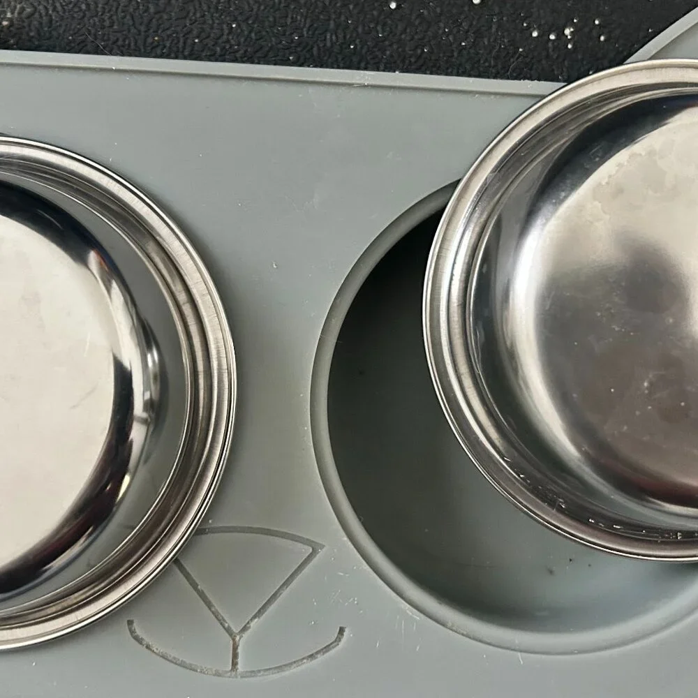 Smile Face Double diner bowls for Cats